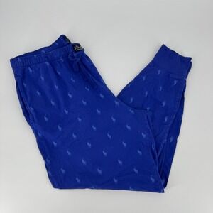 Polo Ralph Lauren Sleep Pants Blue Pony Logo Jogger‎ Cuff Men's XL